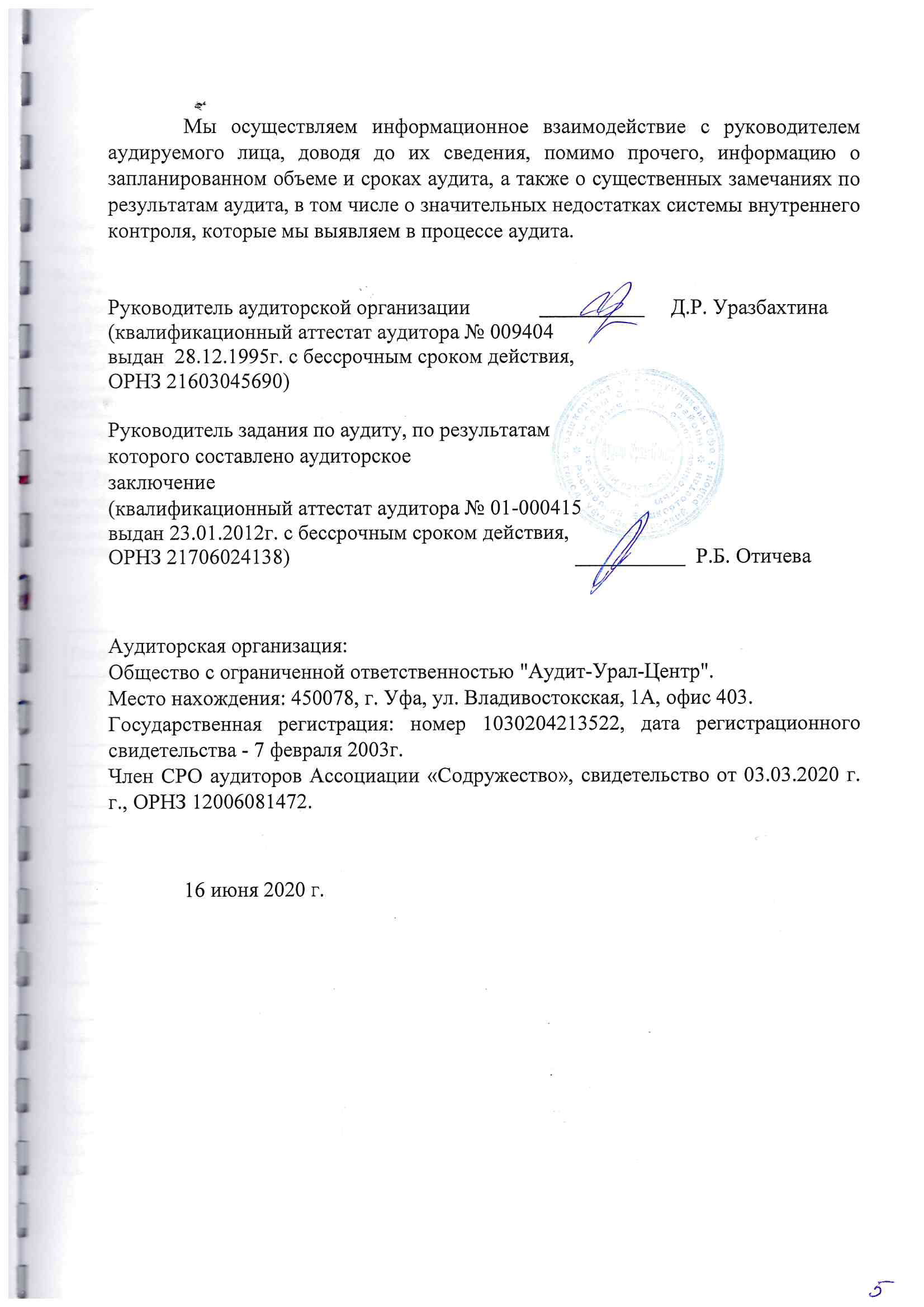 Аудиторское заключение за 2019-5
